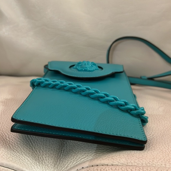 FINAL DROP / SALE!! Versace La medusa 3D logo leather shoulder crossbody bag NEW - Picture 6 of 7